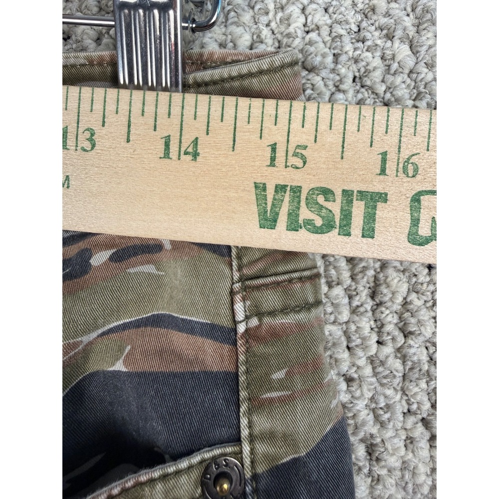 Denim & Supply Ralph Lauren Tiger Stripe Camo Skinny Pants 28 Green Military Zip - Picture 3 of 10